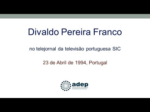 Divaldo Franco, telejornal da SIC em abril de 1994