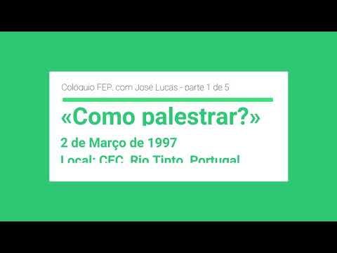 Como palestrar - 1997, com José Lucas - parte 1 de 5